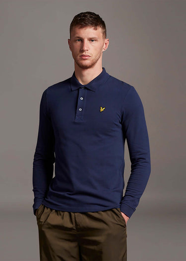 Lyle & Scott Longsleeve Polo's LS polo shirt - navy