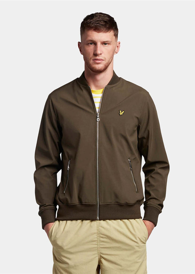 Lyle & Scott Jassen Softshell bomber jacket - olive