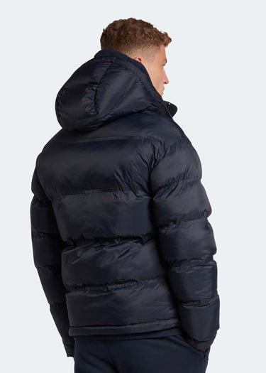 Lyle & Scott Jassen Sculptural puffer jacket - dark navy