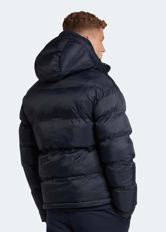 Lyle & Scott Jassen Sculptural puffer jacket - dark navy