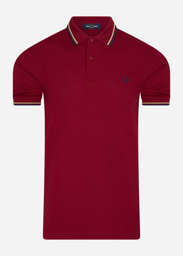 Fred Perry Polo's Twin tipped fred perry shirt - claret french navy