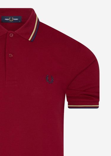 Fred Perry Polo's Twin tipped fred perry shirt - claret french navy