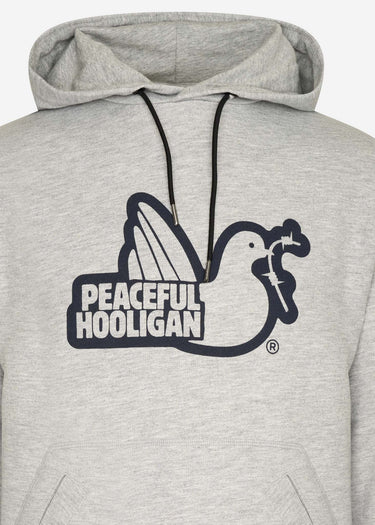 Peaceful Hooligan Hoodies Outline hoodie - marl grey