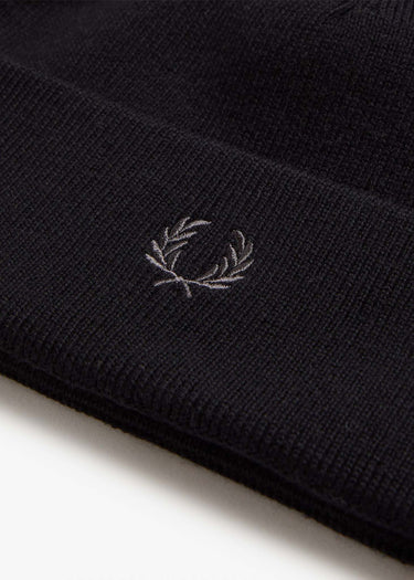 Fred Perry Mutsen Merino wool beanie - black gunmetal