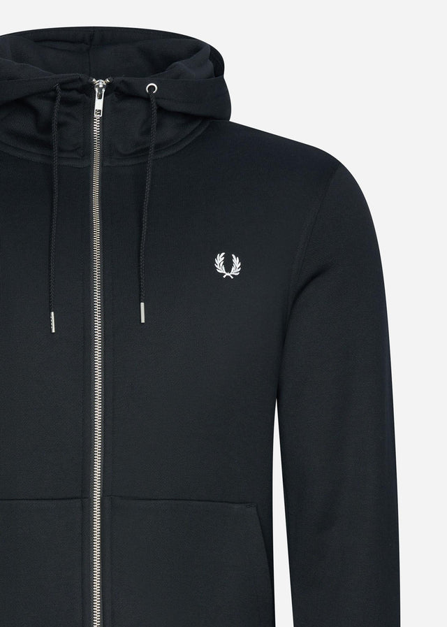 Fred Perry Vesten Hooded aw zip through sweatshirt - black