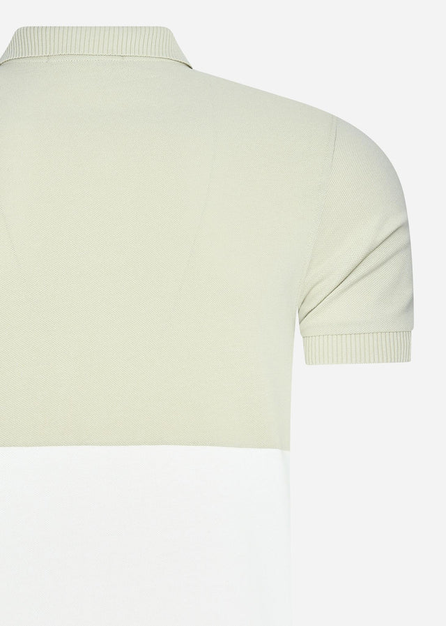 Fred Perry Polo's Embroidered panel polo shirt - light oyster