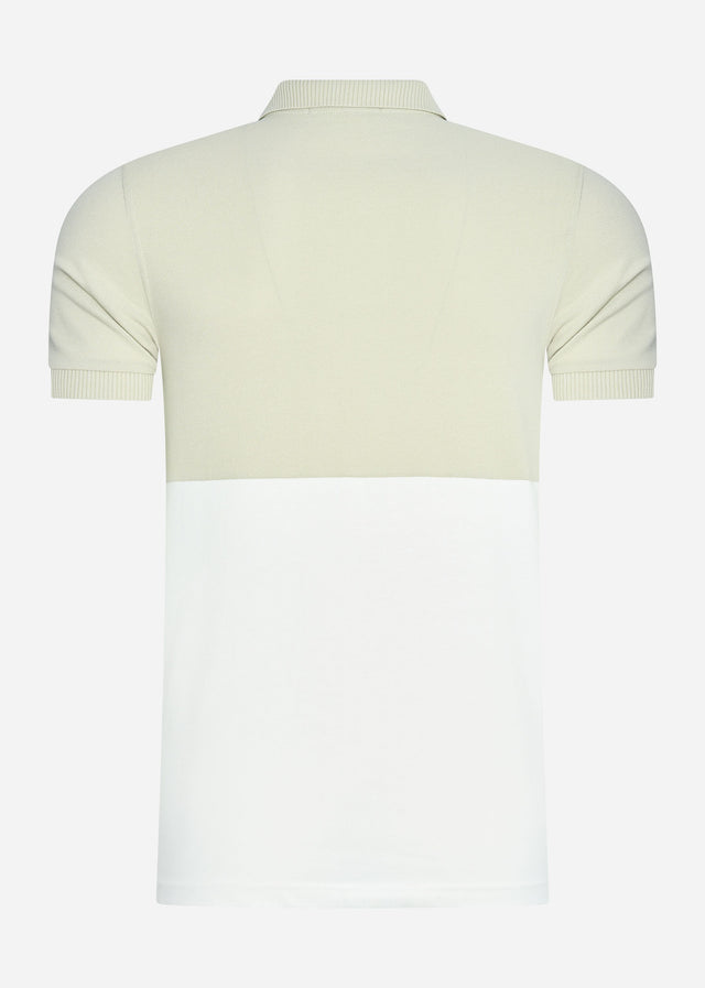 Fred Perry Polo's Embroidered panel polo shirt - light oyster