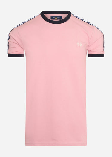 Fred Perry T-shirts Taped ringer t-shirt - chalky pink
