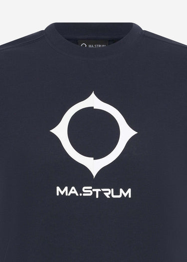 MA.Strum T-shirts SS distort logo tee - ink navy