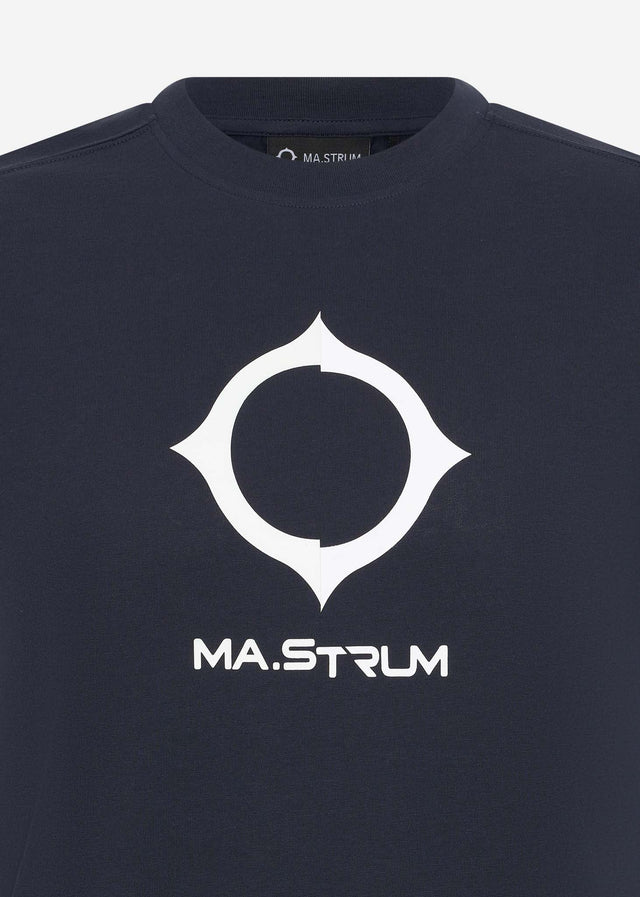 MA.Strum T-shirts SS distort logo tee - ink navy