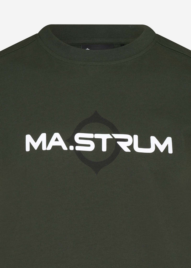 MA.Strum T-shirts SS logo print tee - oil slick