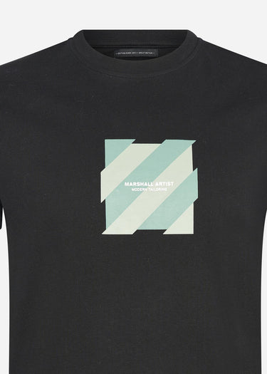 Marshall Artist T-shirts Chevron box logo t-shirt - black