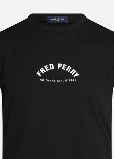 Fred Perry T-shirts Arch branding t-shirt - black