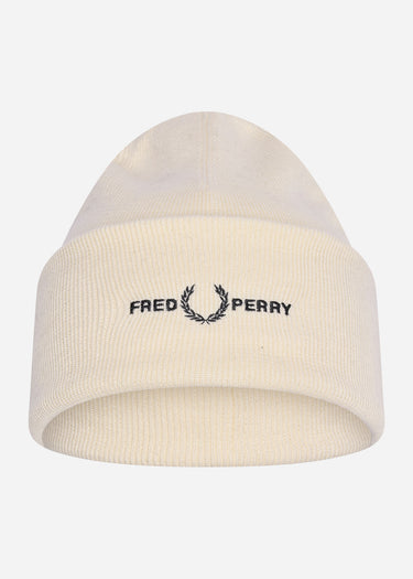 Fred Perry Mutsen Graphic beanie - ecru