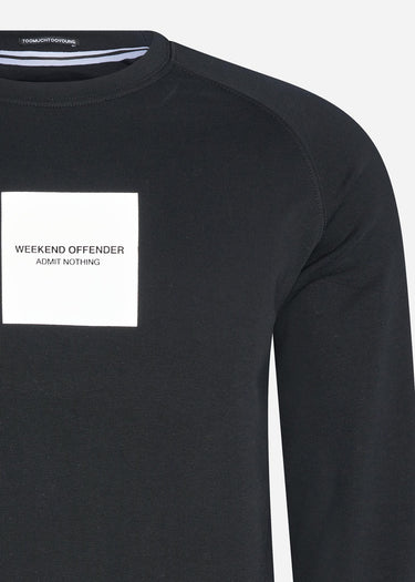 Weekend Offender Truien WOAN reflective sweat - black