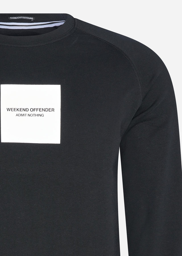 Weekend Offender Truien WOAN reflective sweat - black