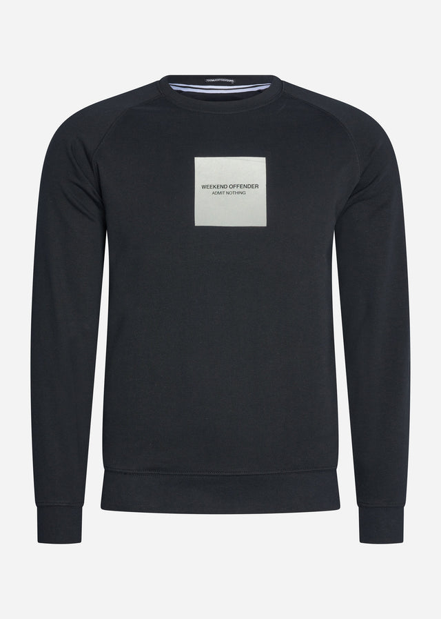 Weekend Offender Truien WOAN reflective sweat - black