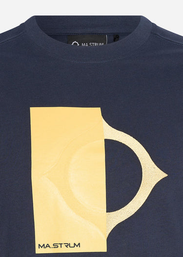 MA.Strum T-shirts Block print logo tee - ink navy