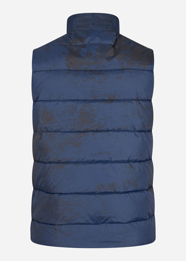 Lyle & Scott Bodywarmers Erosion print gilet - navy