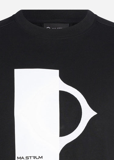 MA.Strum T-shirts Block print logo tee - jet black