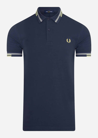 Fred Perry Polo's Abstract tipped polo shirt - dark airforce
