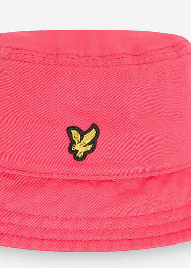 Lyle & Scott Bucket Hats Cotton twill bucket hat - electric pink