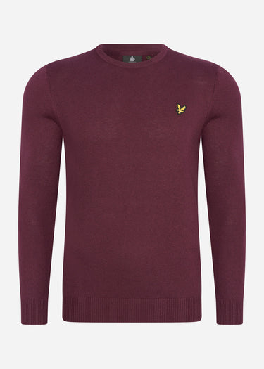 Lyle & Scott Truien Merino Crew Jumper - burgundy
