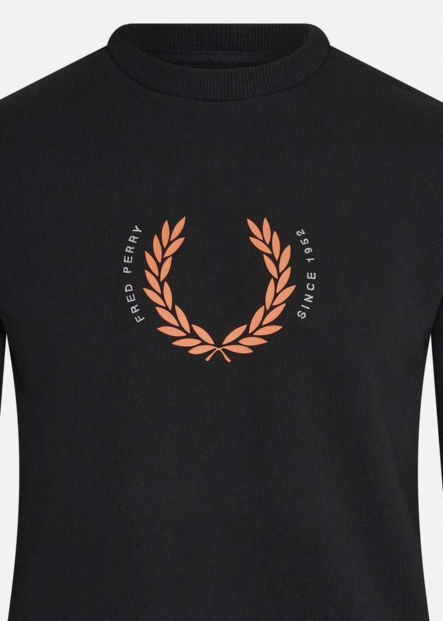 Fred Perry Truien Laurel wreath sweatshirt - black