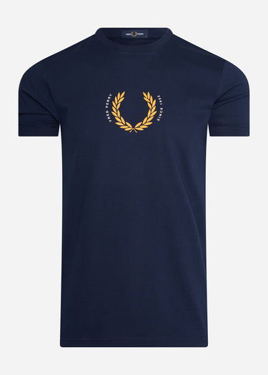 Fred Perry T-shirts Laurel wreath t-shirt - carbon blue