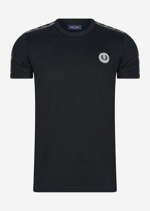 Fred Perry T-shirts Reflective detail ringer tee - black reflective