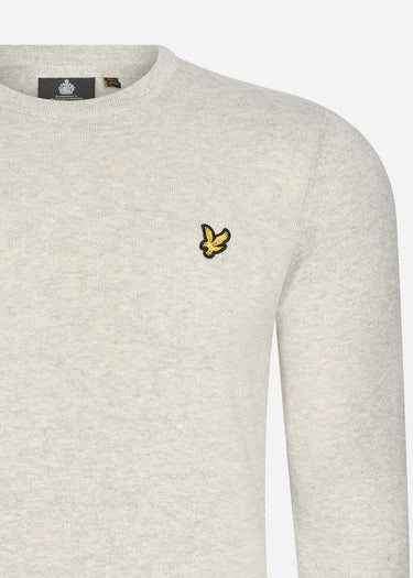 Lyle & Scott Truien Merino crew jumper - light grey marl