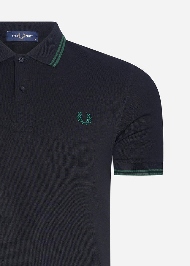 Fred Perry Polo's Twin tipped fred perry shirt - black ivy