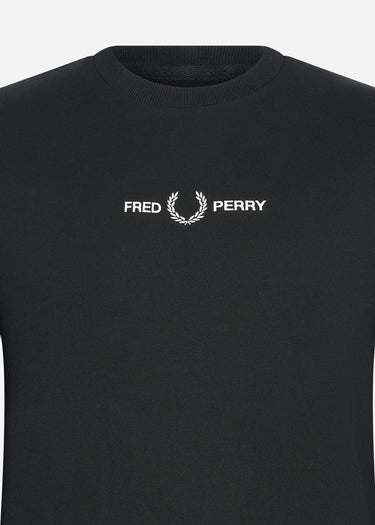 Fred Perry Truien Embroidered sweatshirt - black