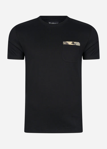 Barbour T-shirts Durness pocket tee - black