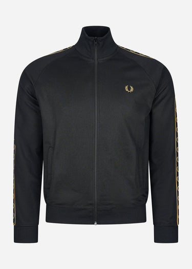 Fred Perry Vesten Seasonal taped track jacket - black gold