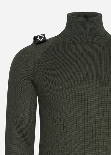 MA.Strum Truien Roll neck knit - oil slick