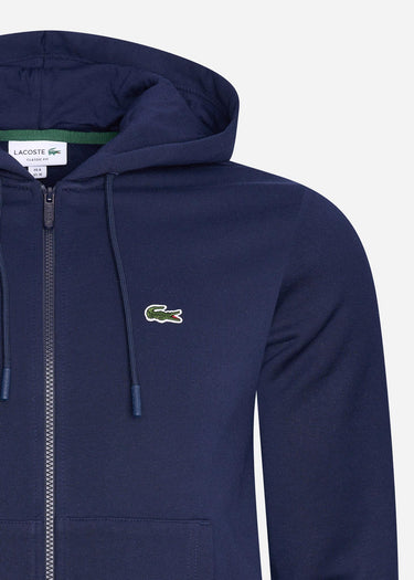 Lacoste Vesten Zip through hoodie - navy blue