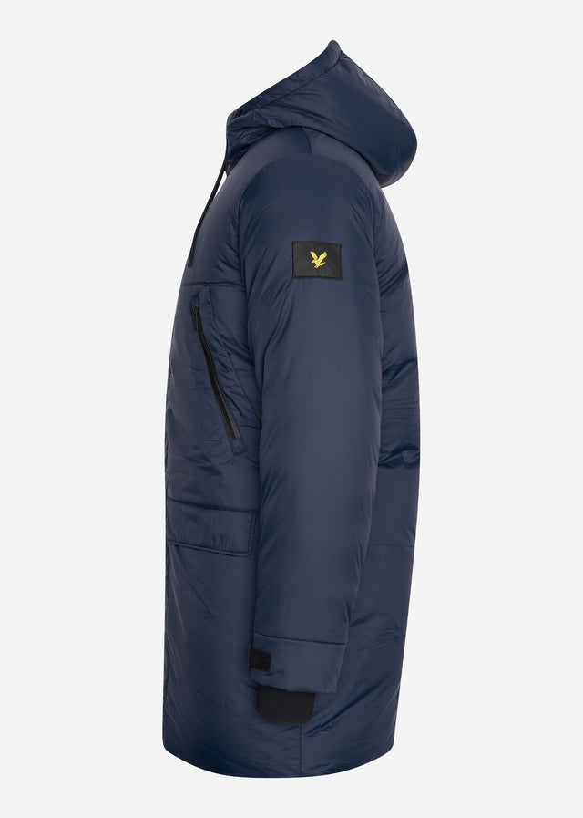Lyle & Scott Jassen Long line internal padded jacket - dark navy