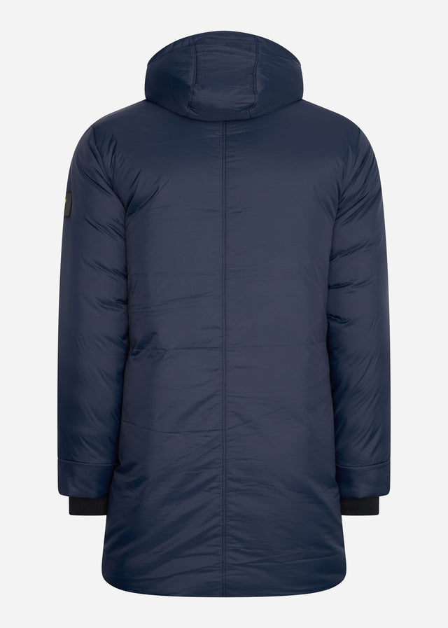 Lyle & Scott Jassen Long line internal padded jacket - dark navy