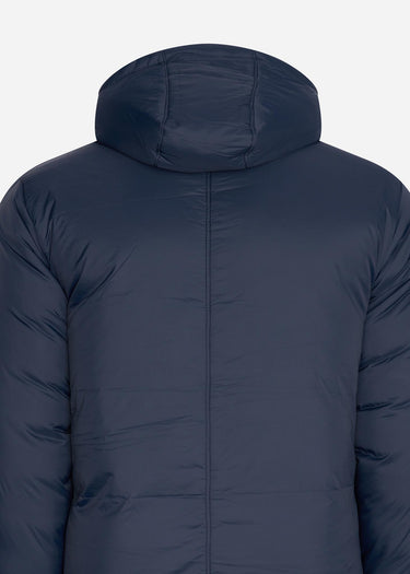 Lyle & Scott Jassen Long line internal padded jacket - dark navy