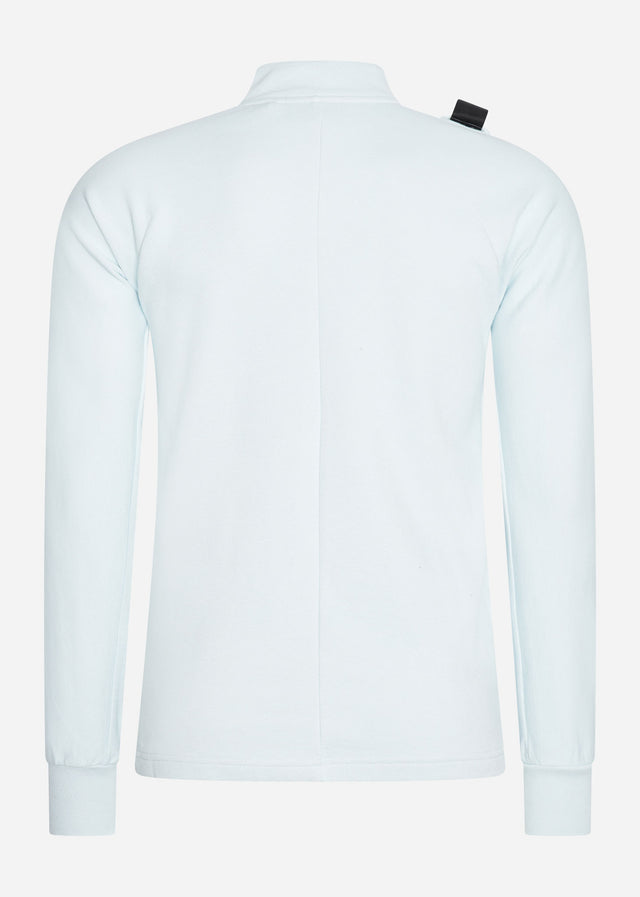 MA.Strum Truien Dfp funnel neck zip top - illusion blue