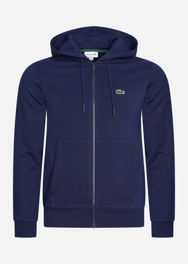 Lacoste Vesten Zip through hoodie - navy blue