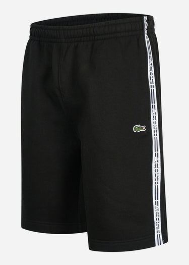 Lacoste Korte Broeken Contrast stripe shorts - black