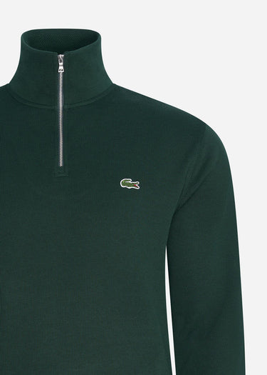 Lacoste Truien Sweater half zip - sinople