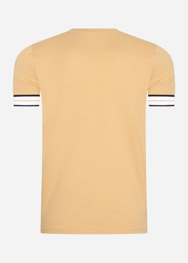 Fred Perry T-shirts Tramline tipped pique t-shirt - desert