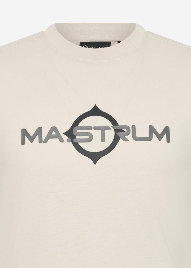 MA.Strum T-shirts SS logo print tee - aluminium