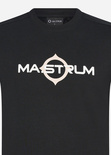 MA.Strum T-shirts SS logo print tee - jet black