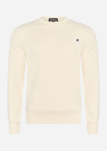 Ben Sherman Truien B logo crew - ivory