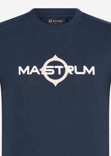MA.Strum T-shirts SS logo print tee - ink navy