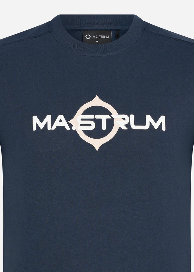 MA.Strum T-shirts SS logo print tee - ink navy